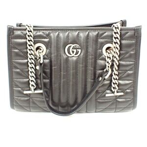 Gucci GG Marmont Chain Tote Bag Black